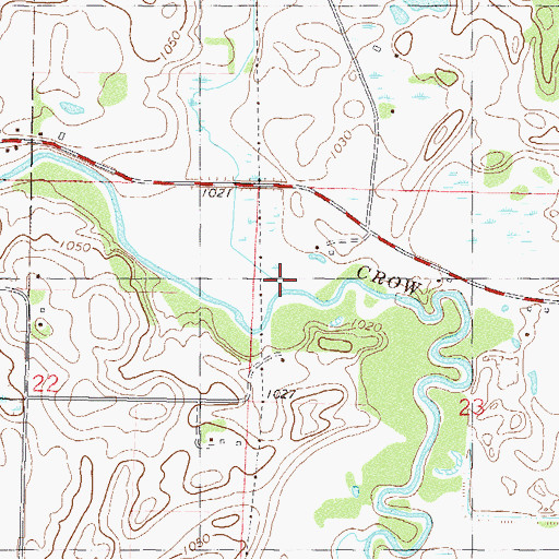Topographic Map of Eagle Creek, MN