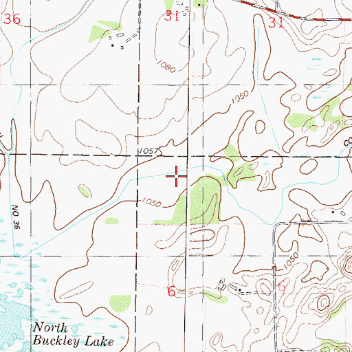 Topographic Map of County Ditch Number Thirtysix, MN