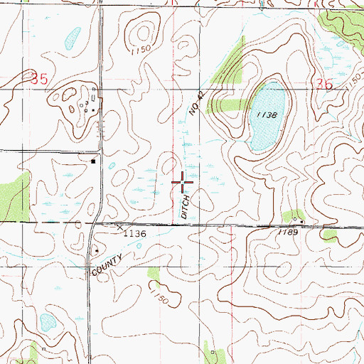 Topographic Map of County Ditch Number Fortytwo, MN