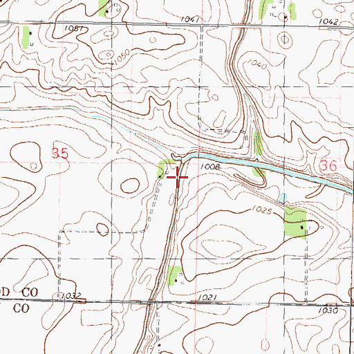 Topographic Map of Judicial Ditch Number Thirtysix, MN