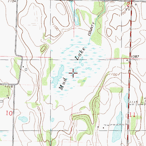 Topographic Map of Mud Lake, MN