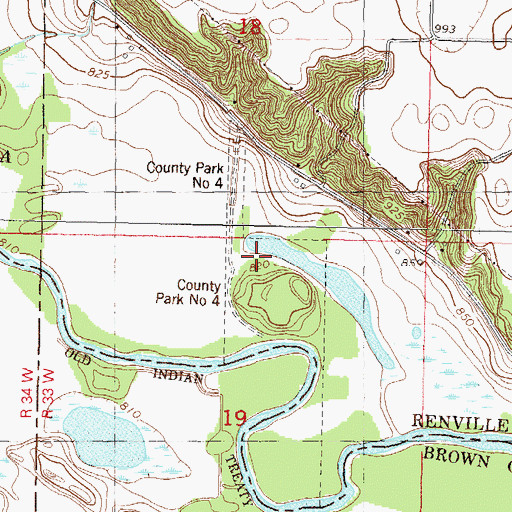 Topographic Map of County Park Number Four, MN