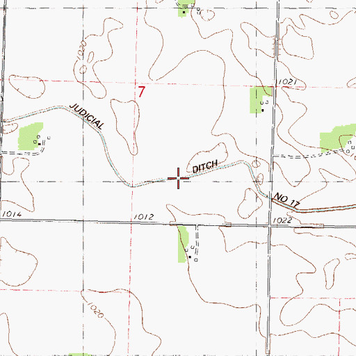 Topographic Map of Judicial Ditch Number Seventeen, MN