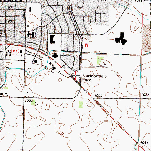 Topographic Map of Normandale Park, MN