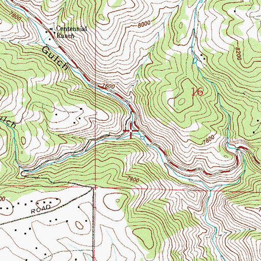 Topographic Map of Robinson Gulch, CO