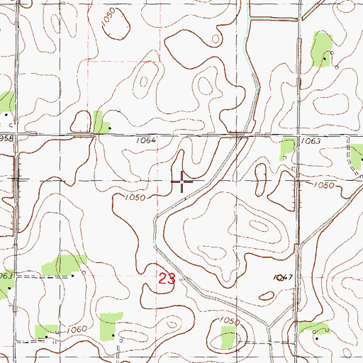 Topographic Map of County Ditch Number One Hundred Fifteen, MN