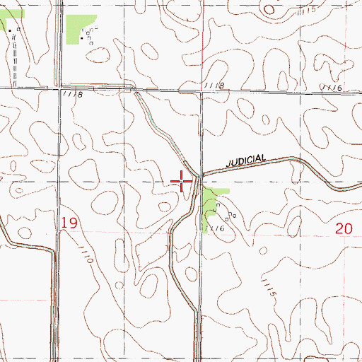 Topographic Map of Judicial Ditch Number Nine, MN