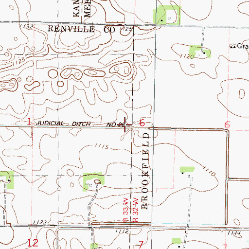 Topographic Map of Judicial Ditch Number Twentynine, MN