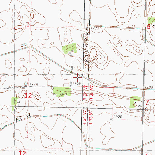 Topographic Map of Judicial Ditch Number Two, MN