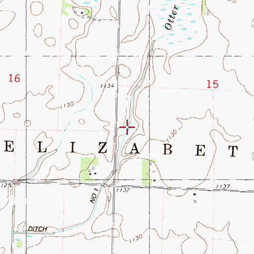 Topographic Map of State Ditch Number One, MN