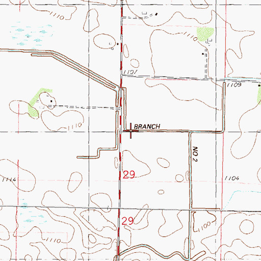 Topographic Map of Branch Number Two, MN