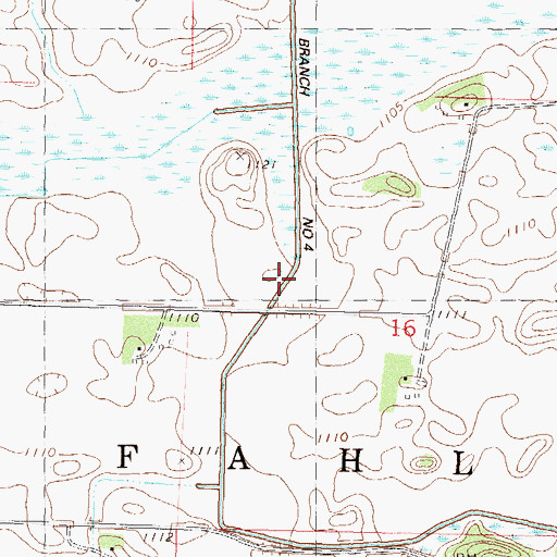 Topographic Map of Branch Number Four, MN
