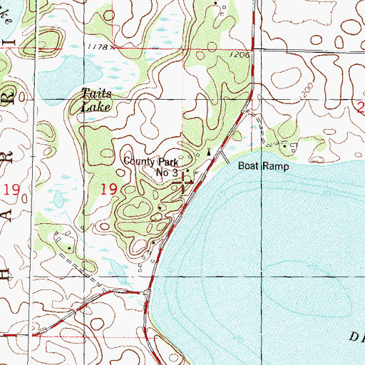 Topographic Map of County Park Number Three, MN