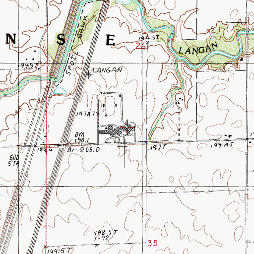 Topographic Map of John L Nash Middle School, IL