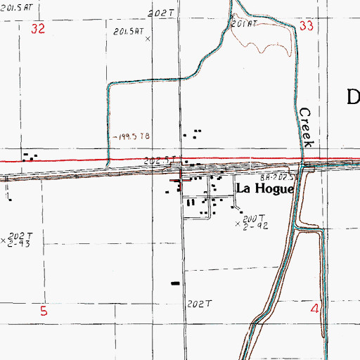 Topographic Map of Lahogue Post Office (historical), IL
