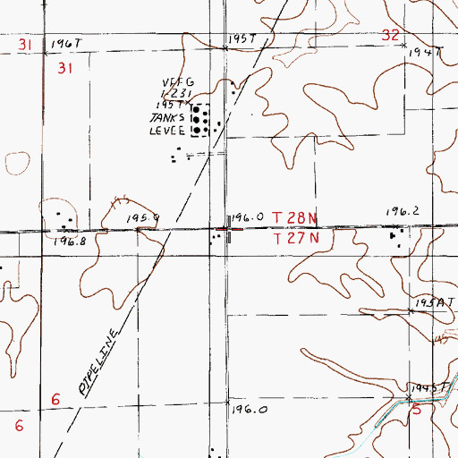 Topographic Map of Plato Post Office (historical), IL