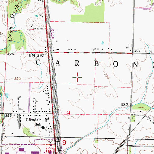 Topographic Map of Bi-Centennial Industrial Park, IL