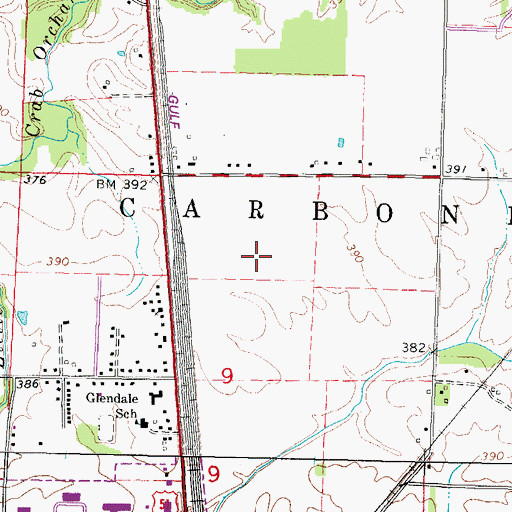 Topographic Map of Bi-Centennial Industrial Park, IL