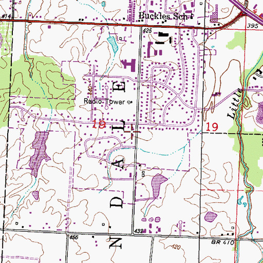 Topographic Map of Deer Lake, IL