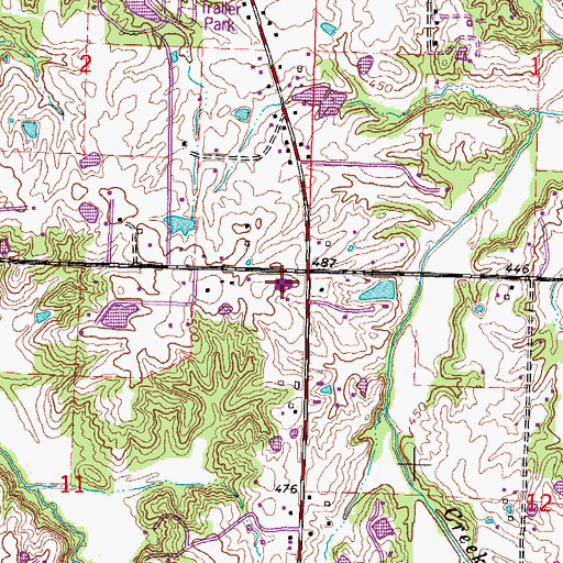 Topographic Map of Giant City Elementary School, IL
