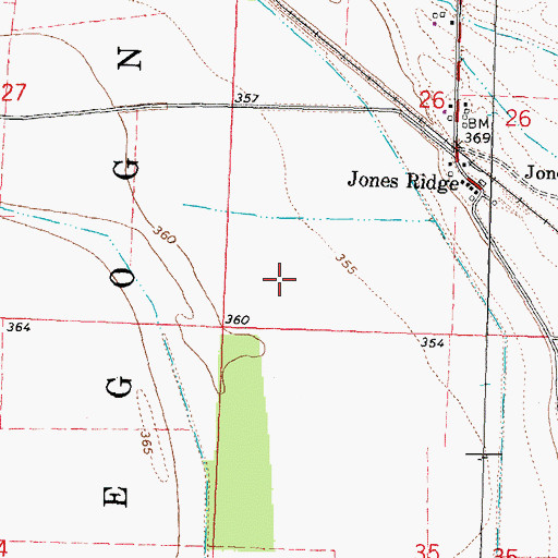 Topographic Map of Jones Pond (historical), IL