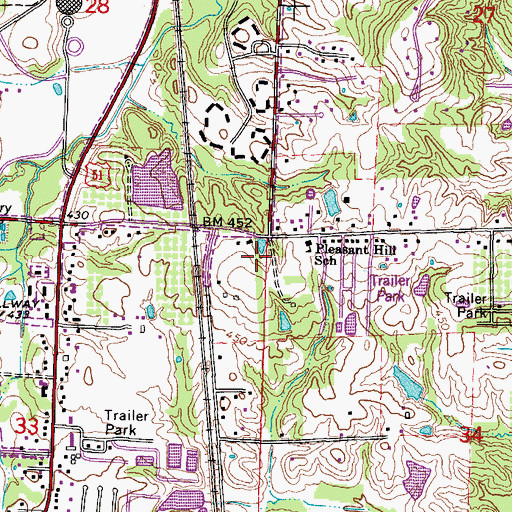 Topographic Map of Marberry Arboretum, IL