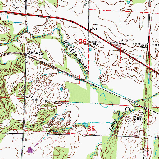 Topographic Map of Ora Station (historical), IL