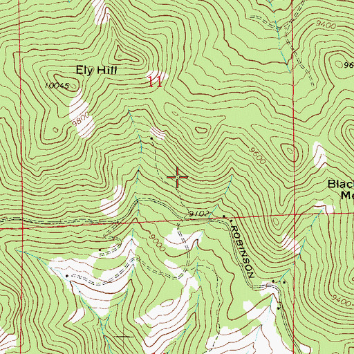 Topographic Map of Black Hawk Mountain, CO