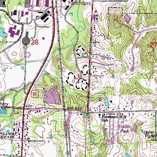 Topographic Map of Southern Hills, IL