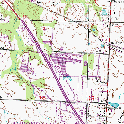 Topographic Map of New Thompson Lake, IL