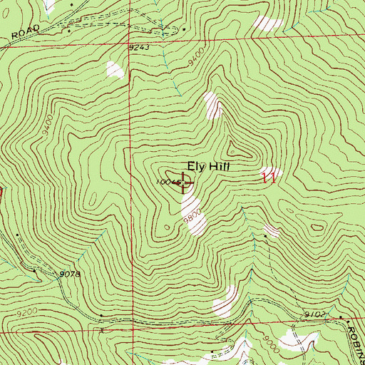 Topographic Map of Ely Hill, CO