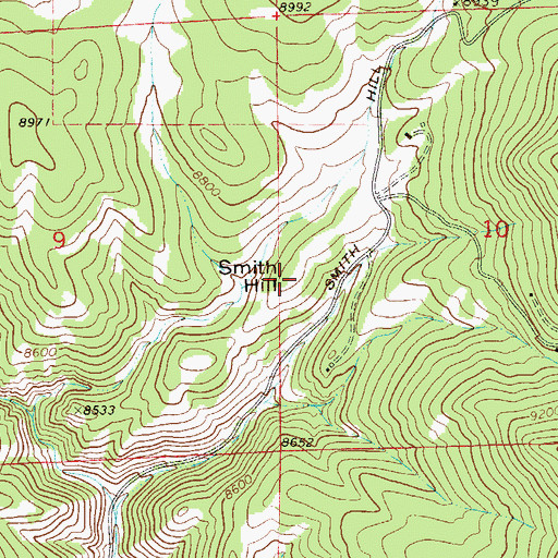 Topographic Map of Smith Hill, CO