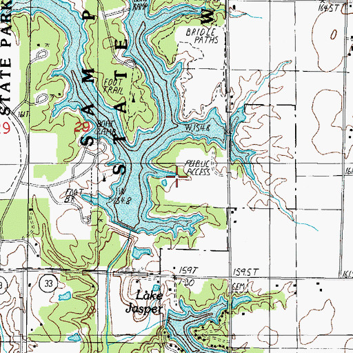 Topographic Map of Lake Side Foot Trail, IL