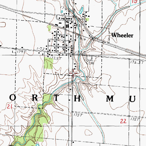 Topographic Map of Linder Post Office (historical), IL