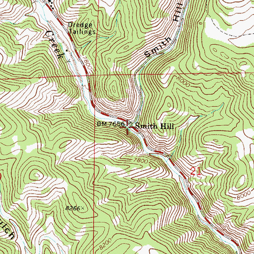 Topographic Map of Smith Hill Gulch, CO