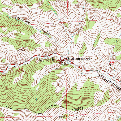 Topographic Map of Lake Fork, CO