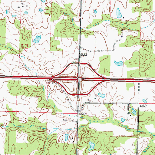 Topographic Map of Interchange 69, IL