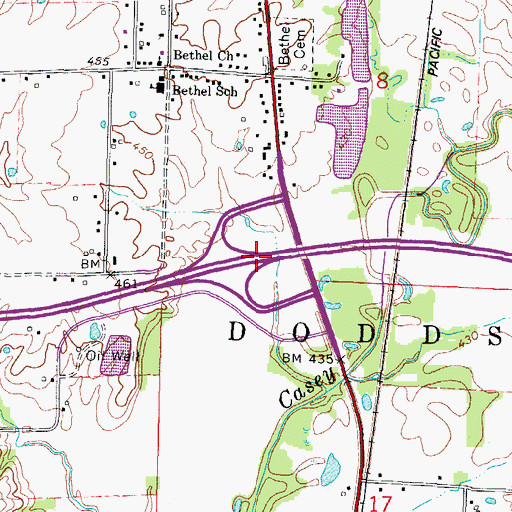 Topographic Map of Interchange 80, IL