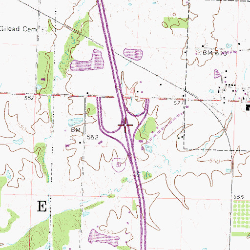 Topographic Map of Interchange 103, IL