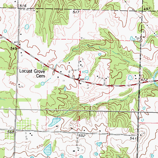 Topographic Map of Jefferson City, IL