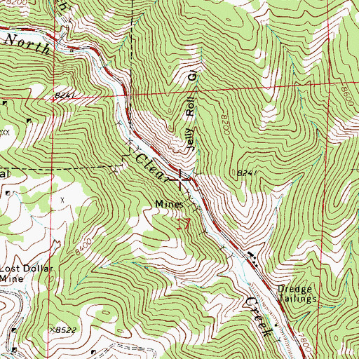 Topographic Map of Jelly Roll Gulch, CO
