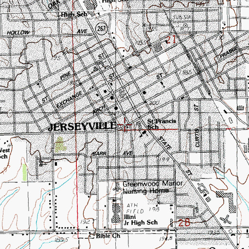 Topographic Map of First Church of Christ Scientist, IL
