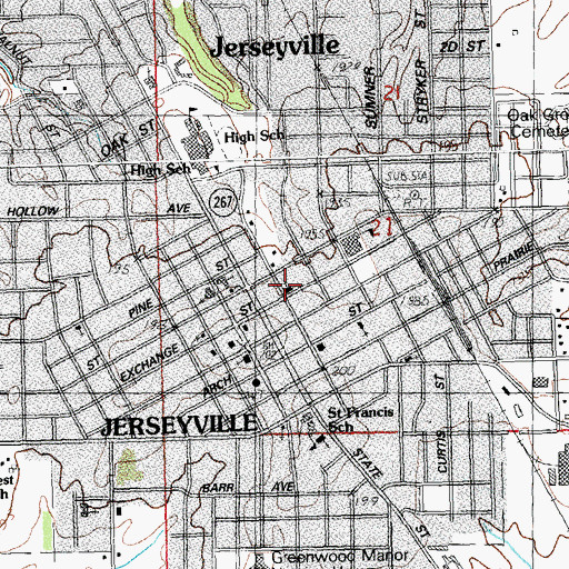 Topographic Map of First Southern Baptist Church, IL