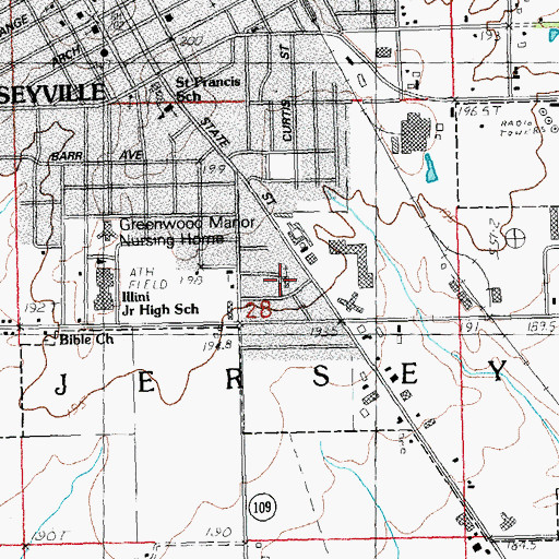 Topographic Map of Healing Waters Temple, IL