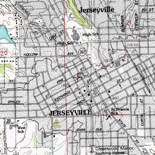 Topographic Map of Holy Chost Church, IL