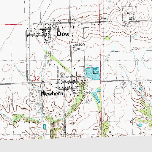 Topographic Map of Newbern Cumberland Presbyterian Church, IL