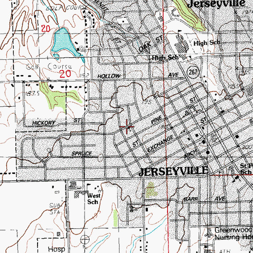 Topographic Map of Victory Baptist School, IL