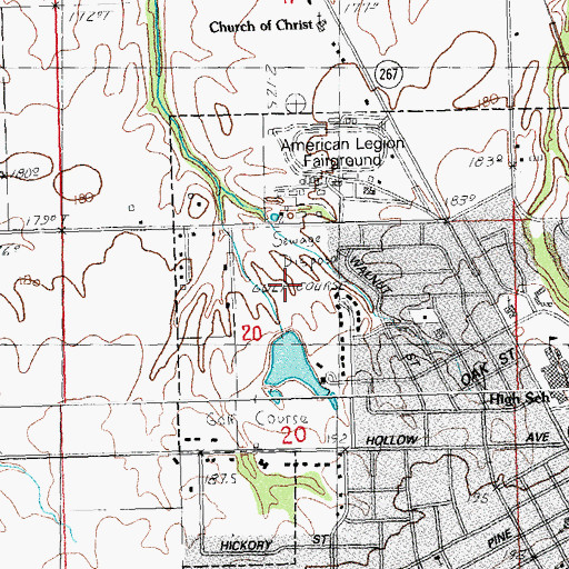 Topographic Map of Westlake Golf Course, IL
