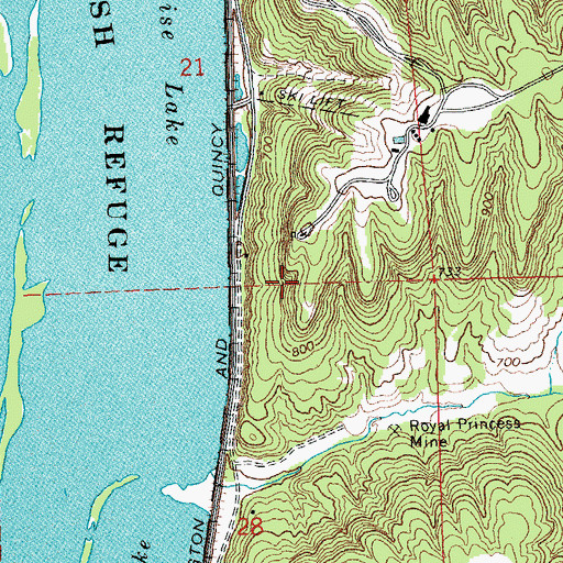 Topographic Map of California Diggins, IL