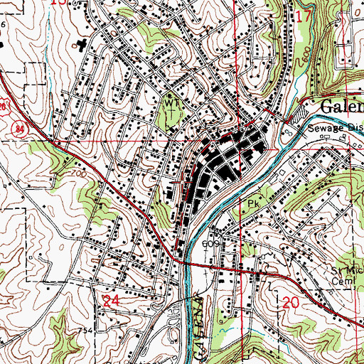 Topographic Map of Church of the Nazarene, IL